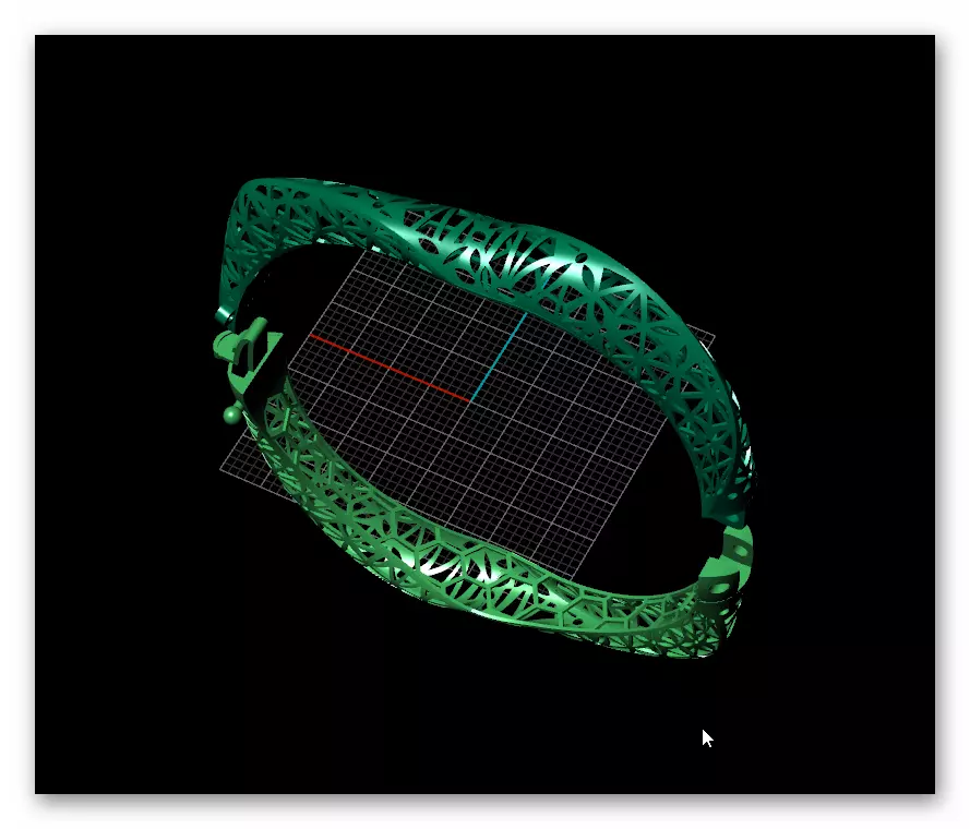 fusion gold bracelet  3D print model_6