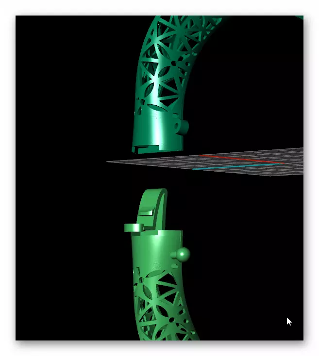 fusion gold bracelet  3D print model_7