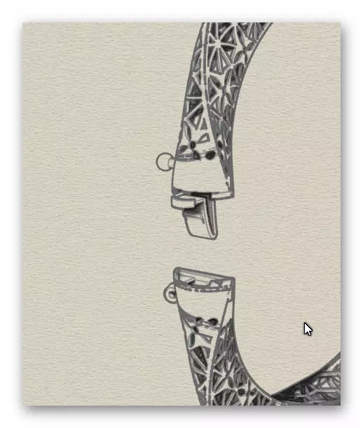 fusion gold bracelet  3D print model_9