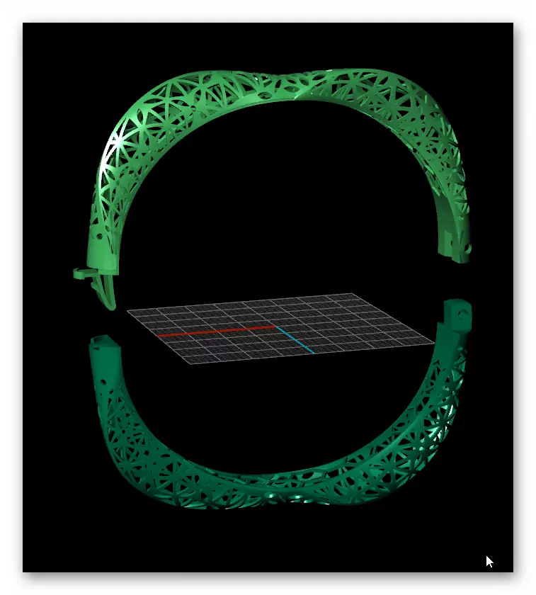 fusion gold bracelet  3D print model_5