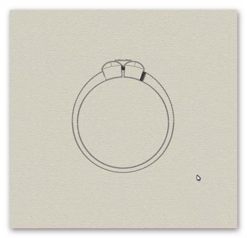 H jewelry ring 3D print model_6