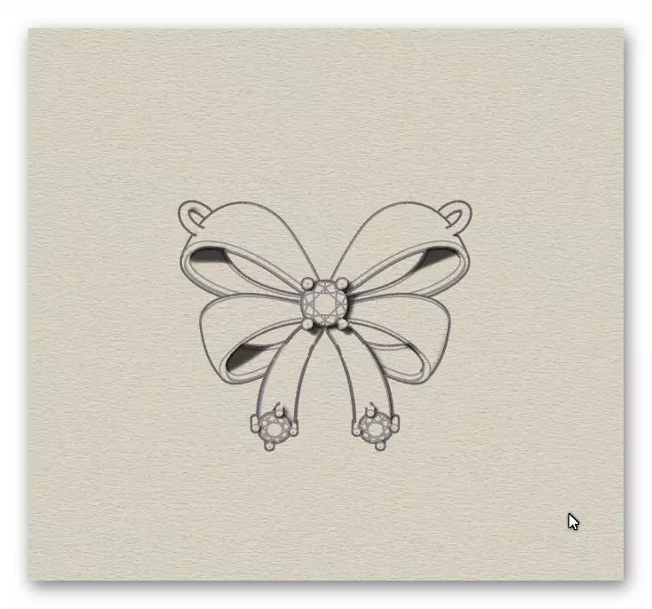 bow tie jewelry pendant 3D print model_8