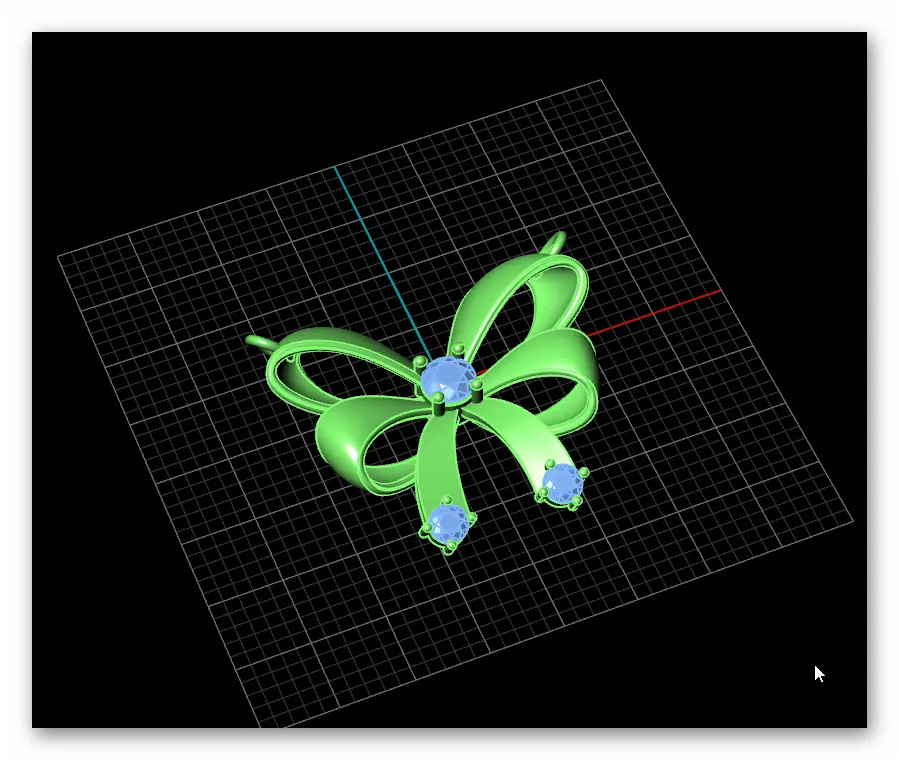 bow tie jewelry pendant 3D print model_4