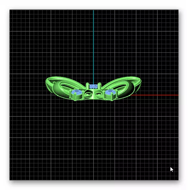 bow tie jewelry pendant 3D print model_3