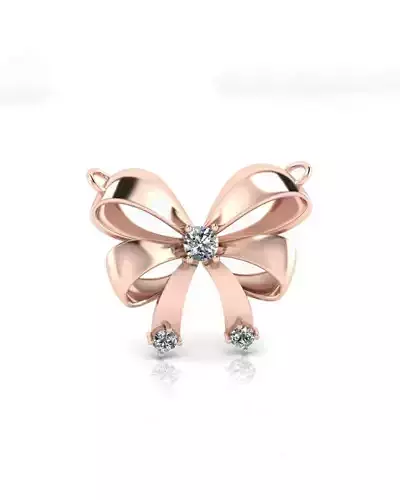 bow tie jewelry pendant 3D print model