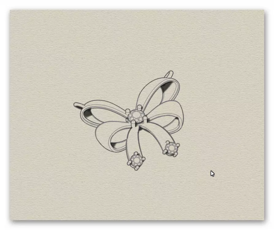 bow tie jewelry pendant 3D print model_5