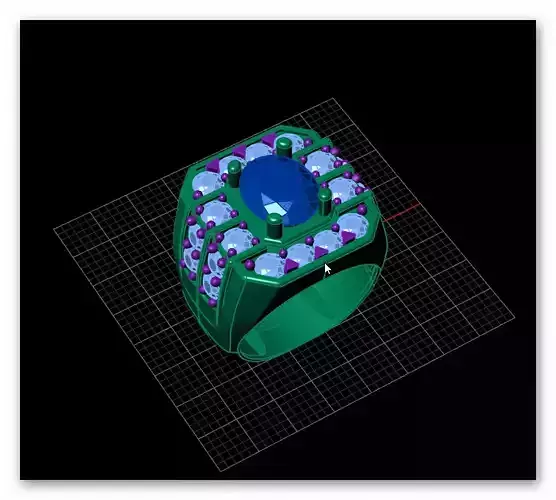 oval man halo signet high jewelry ring 