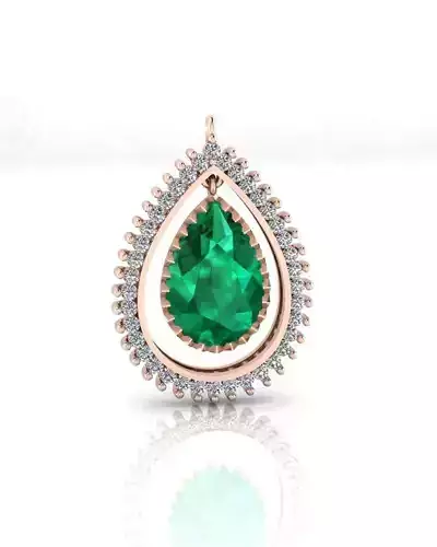 pear halo jewelry pendant