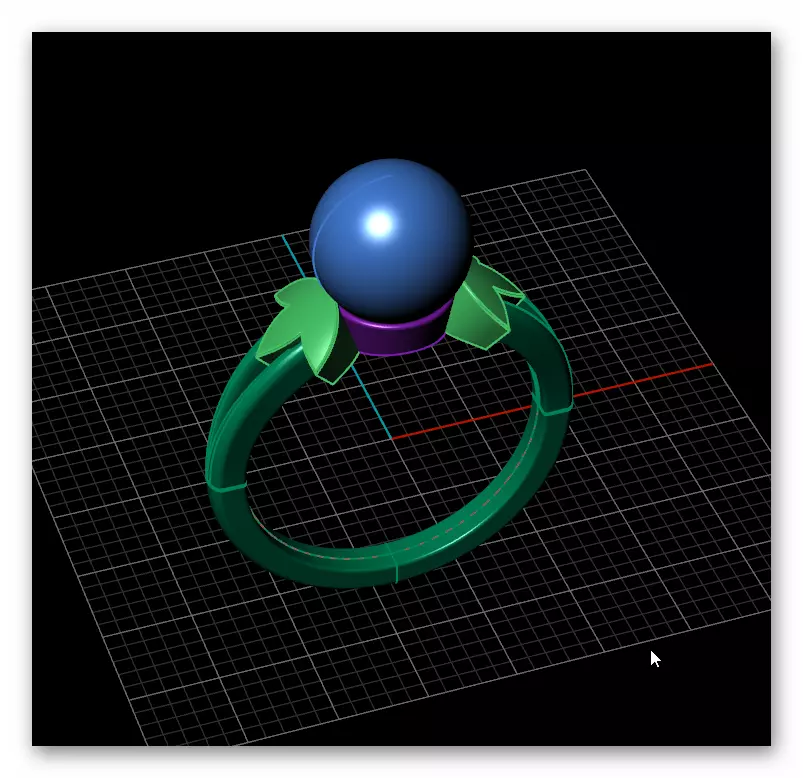 pear jewelry ring 3D print model_1
