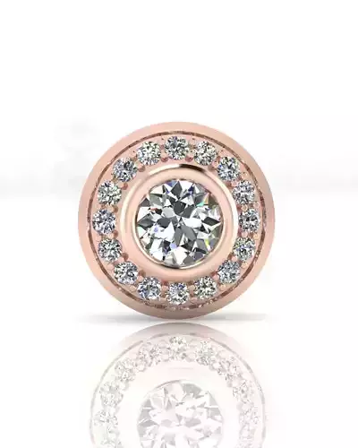 bezel setting jewelry earring 