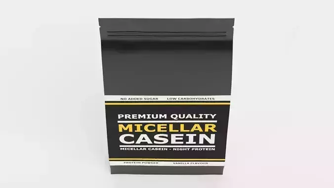 Micellar Casein - Product Concept Packaging Low-poly 3D model 3