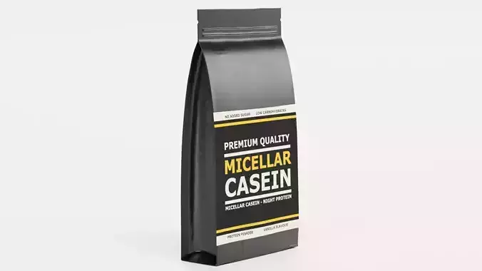 Micellar Casein - Product Concept Packaging Low-poly 3D model 5