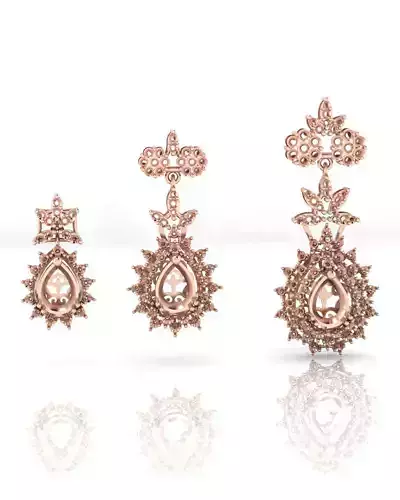 pear jewelry set earring and pendant