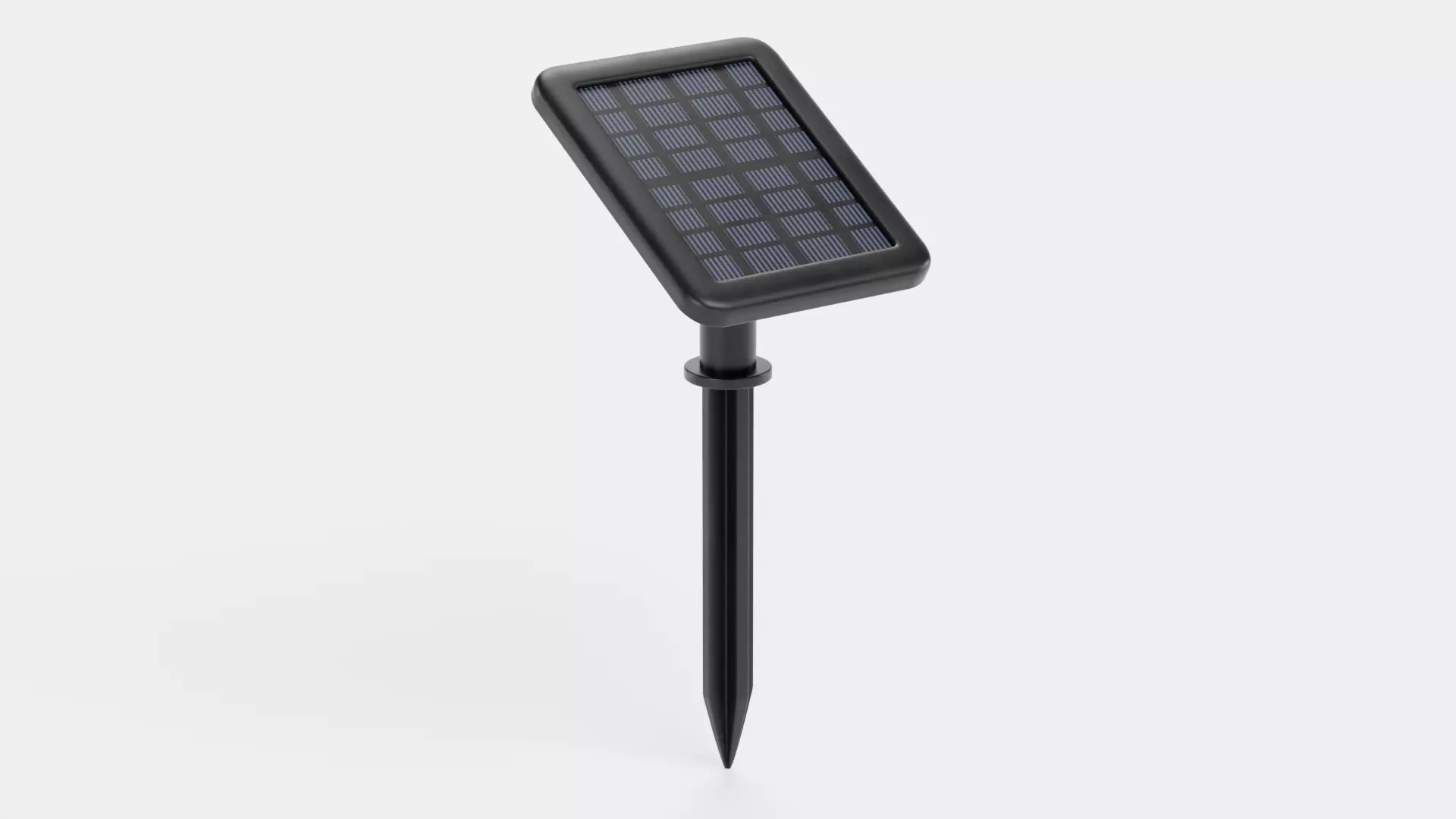 Mini Solar Panel with Ground Spike Low-poly 3D model