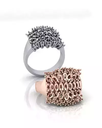 round and marquise jewelry ring 