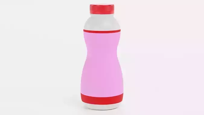 Multivitamin Drink - Product Concept Packaging Low-poly 3D model 7