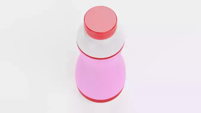Multivitamin Drink - Product Concept Packaging Low-poly 3D model 5