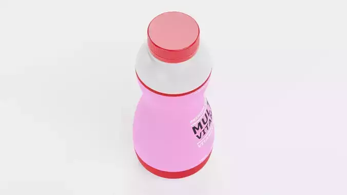 Multivitamin Drink - Product Concept Packaging Low-poly 3D model 4