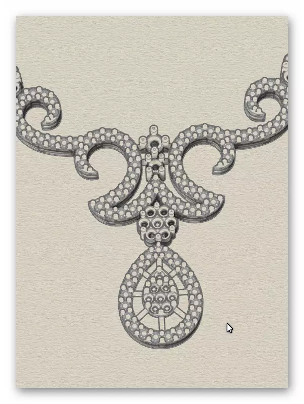 flower setting pave setting jewelry set earring and pendant 3D print model_4