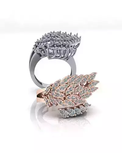 marquise pave setting high jewelry ring 