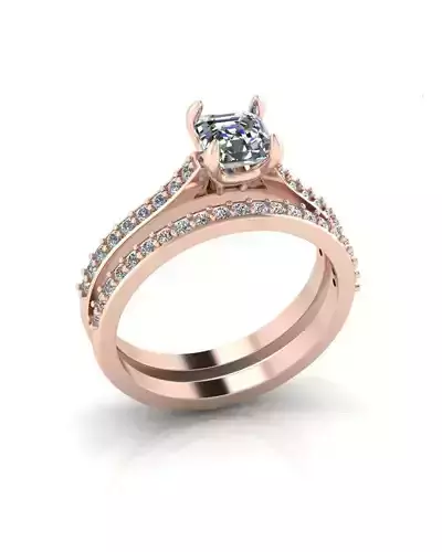 emerald square engagement jewelry ring  