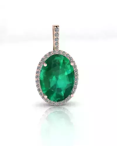 oval halo jewelry pendant