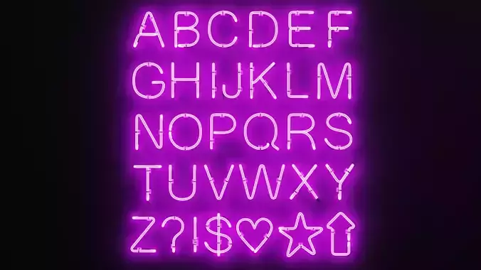 Neon Signs and Alphabet