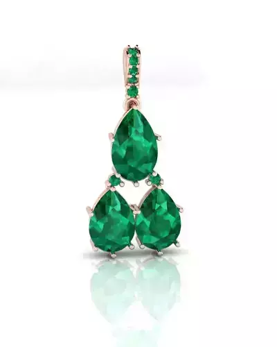 3 pear jewelry pendant