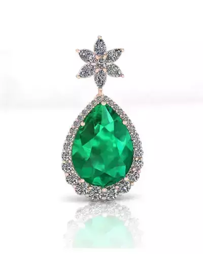 pear halo and marquise jewelry pendant