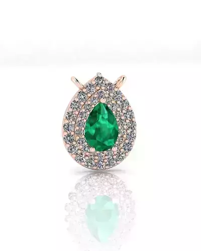 pear halo jewelry pendant