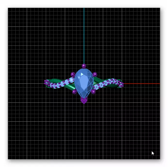 pear bypass jewelry ring  3D print model_4