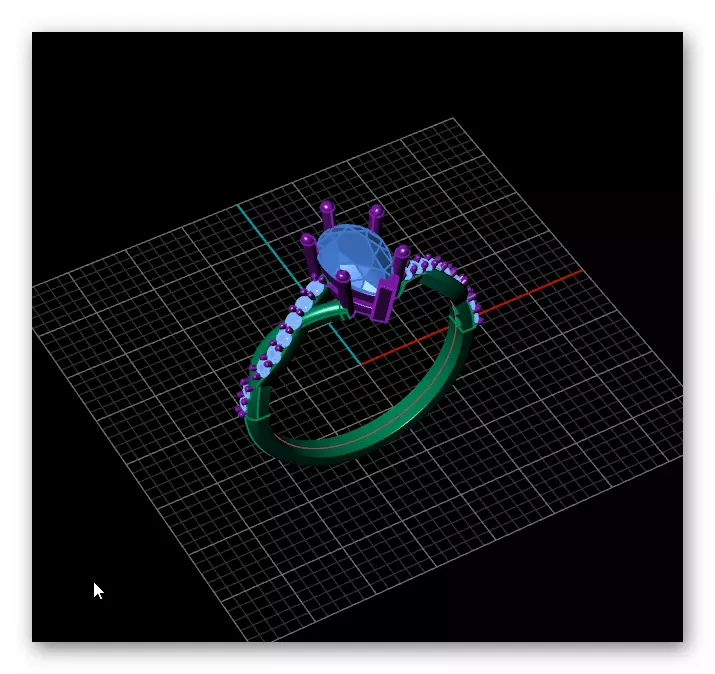 pear bypass jewelry ring  3D print model_1