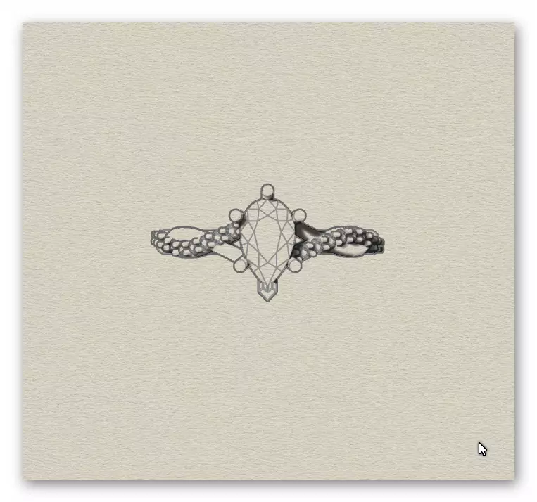 pear bypass jewelry ring  3D print model_5