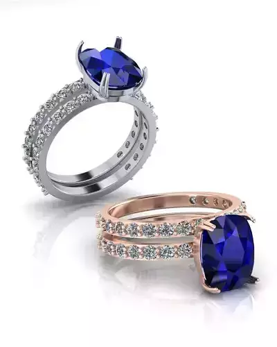 cushion engagement jewelry ring  