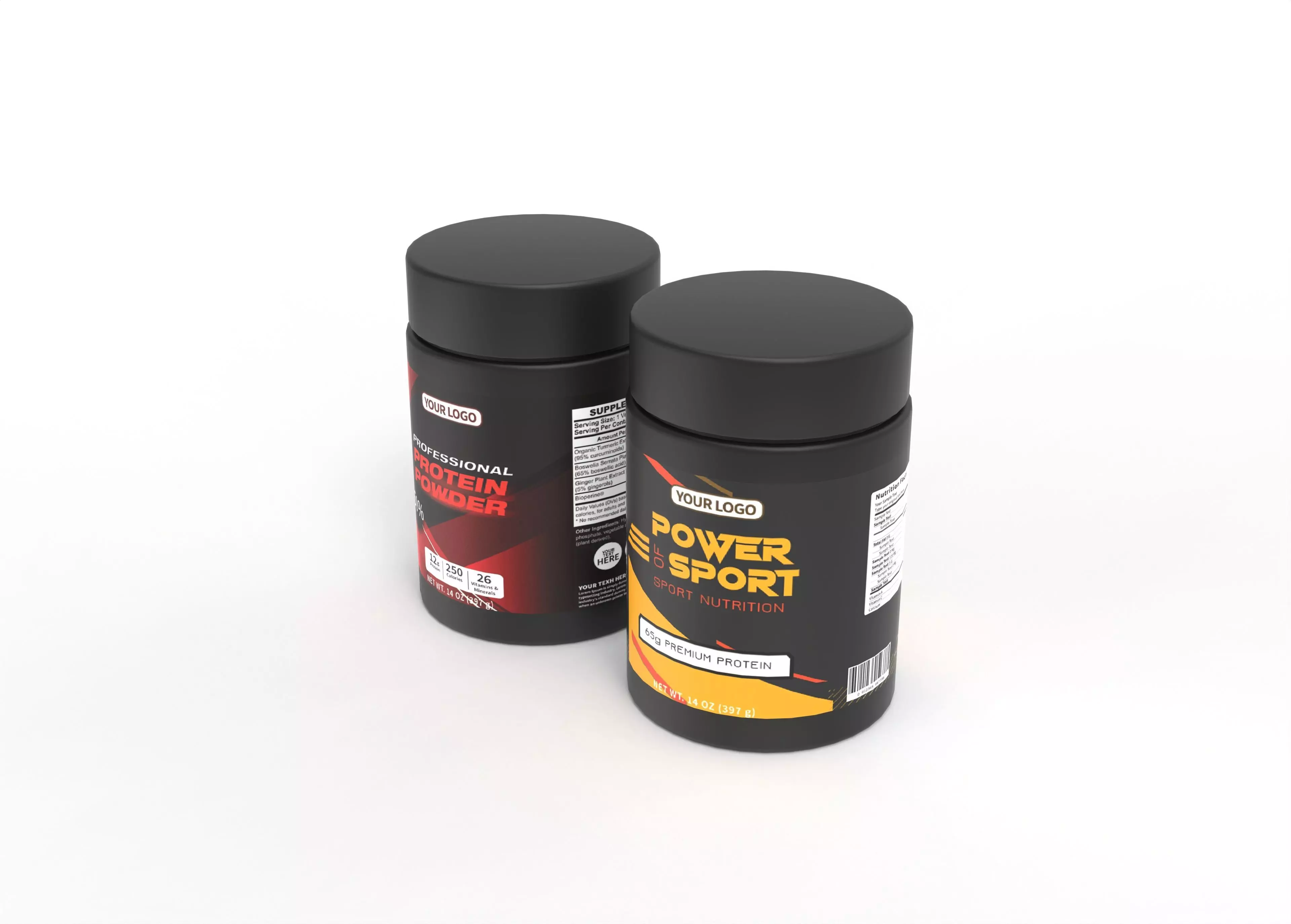 protein bottles Low-poly 3D model_4