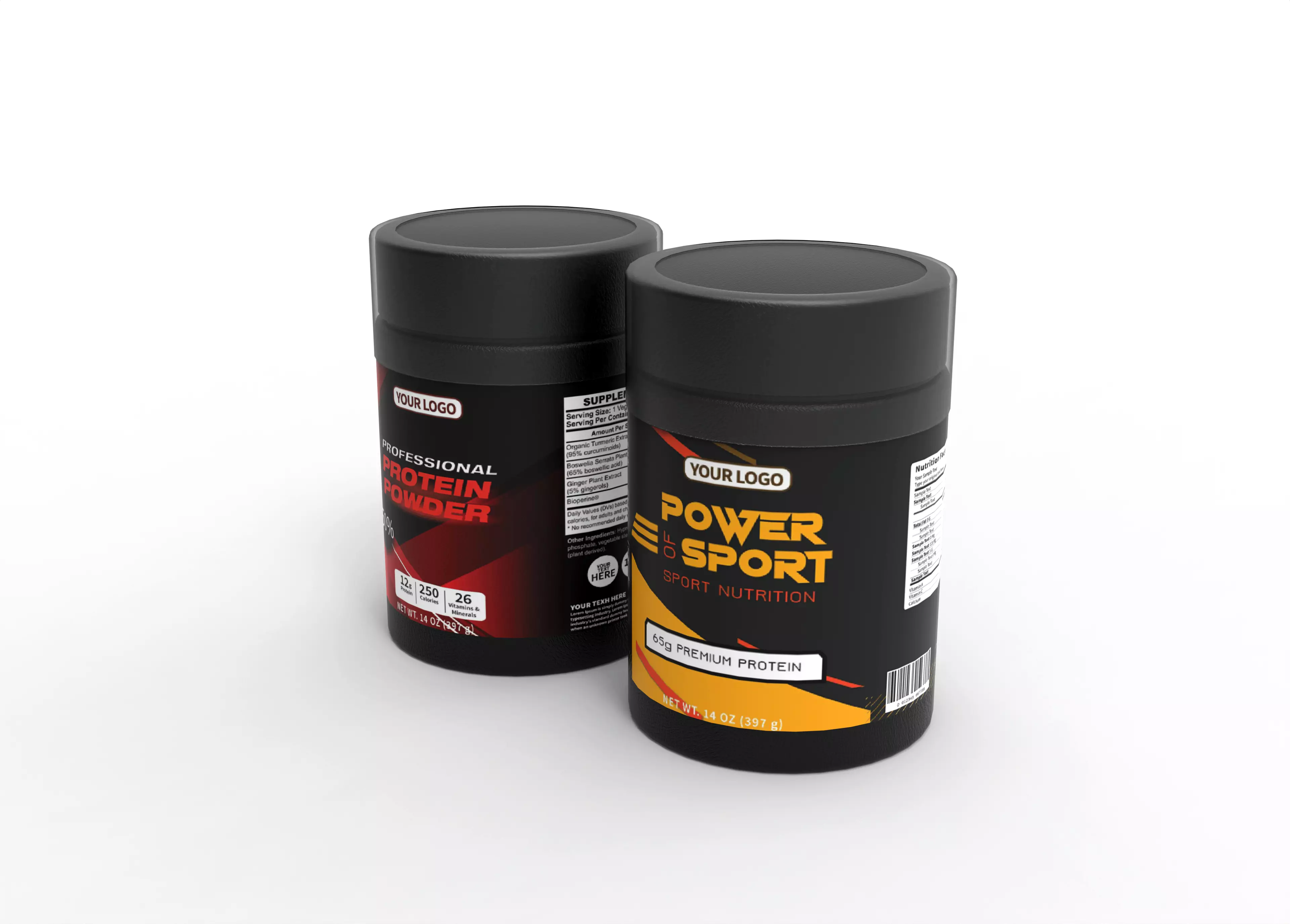 protein bottles Low-poly 3D model_6