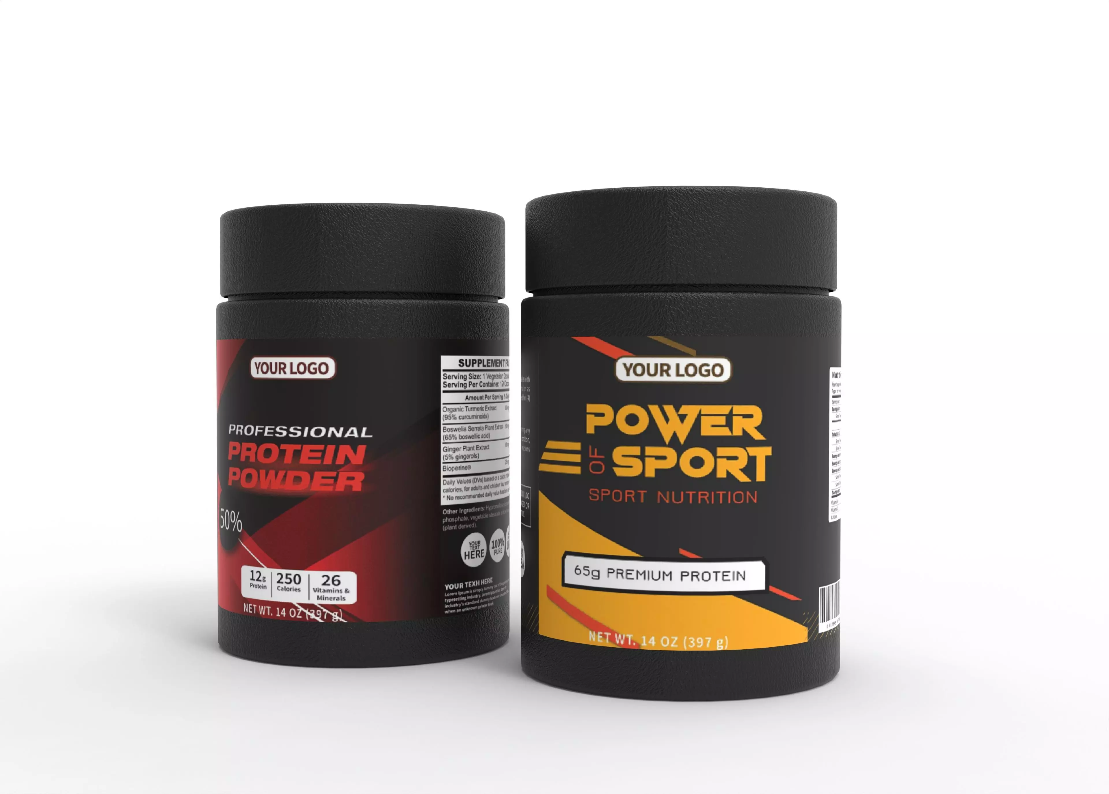 protein bottles Low-poly 3D model_2