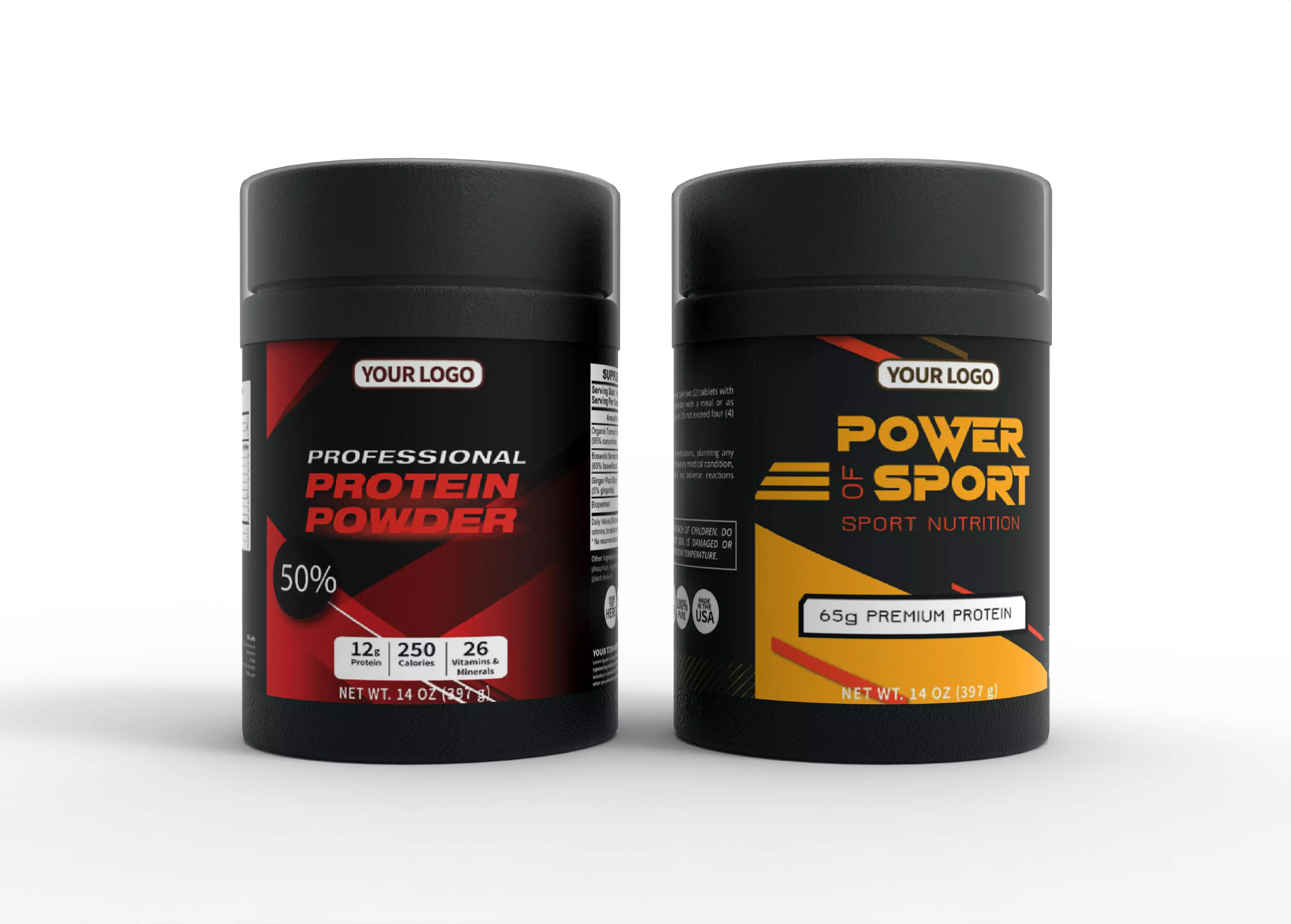 protein bottles Low-poly 3D model_3