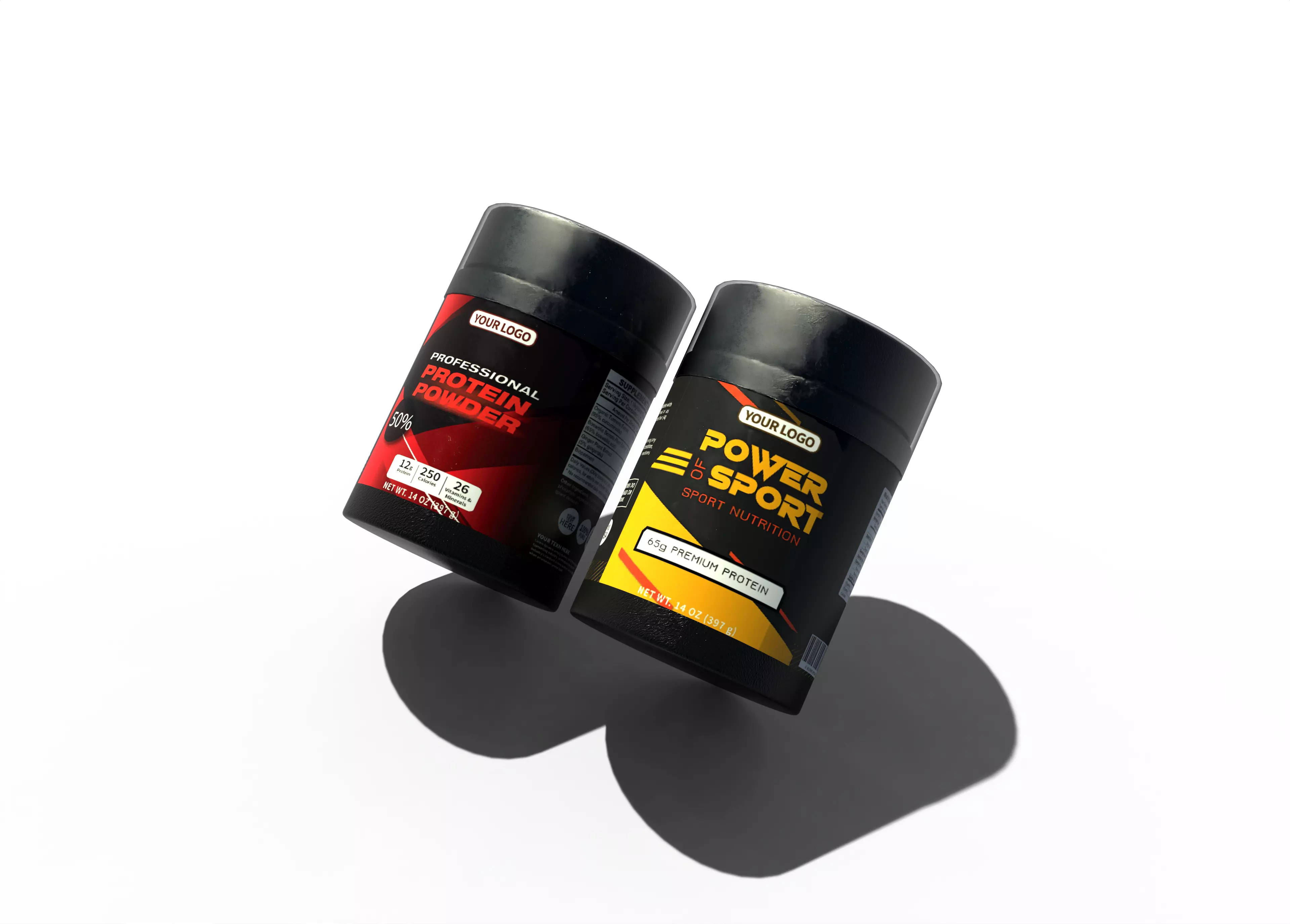 protein bottles Low-poly 3D model_8