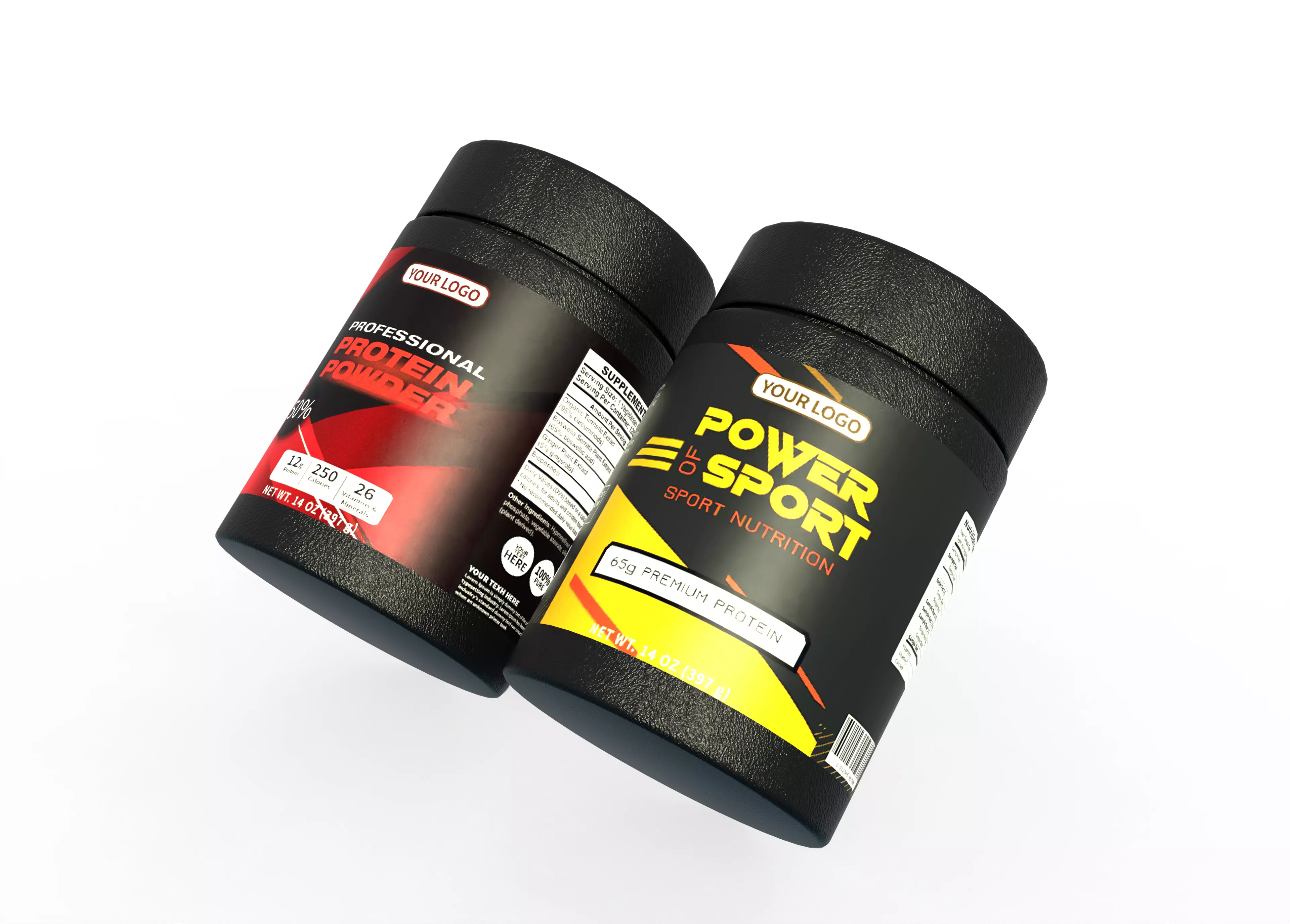 protein bottles Low-poly 3D model_0