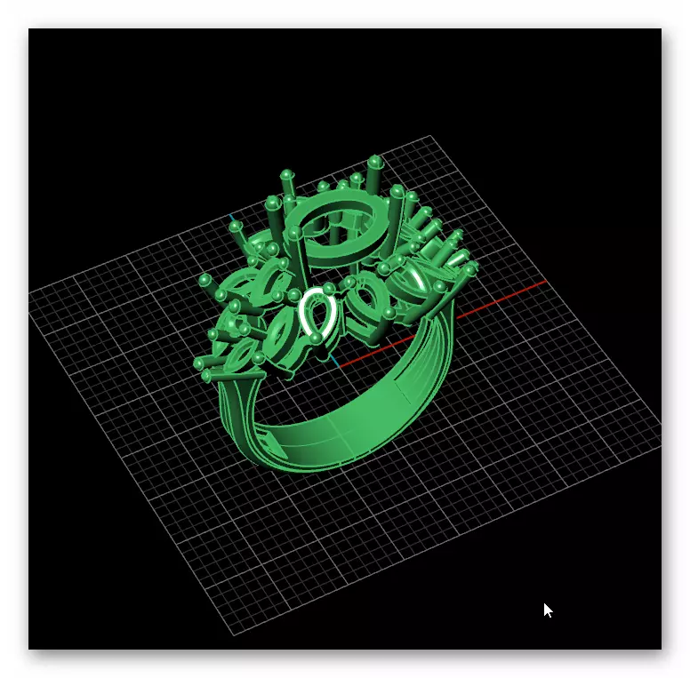 marquise and pear jewelry ring 3D print model_1