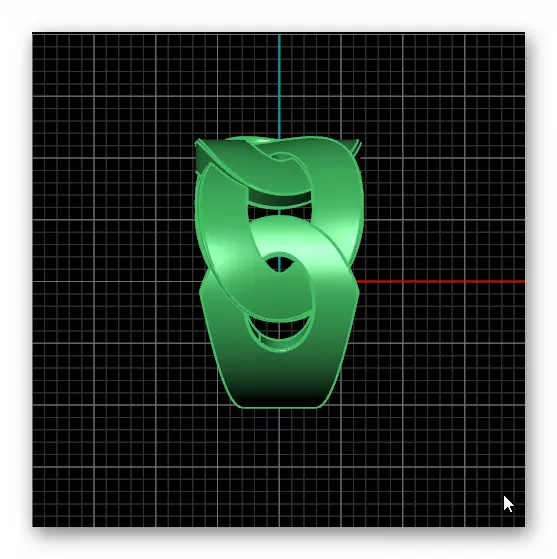 curb link shape gold ring 3D print model_3