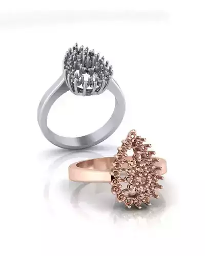 pear pave setting engagement jewelry ring 