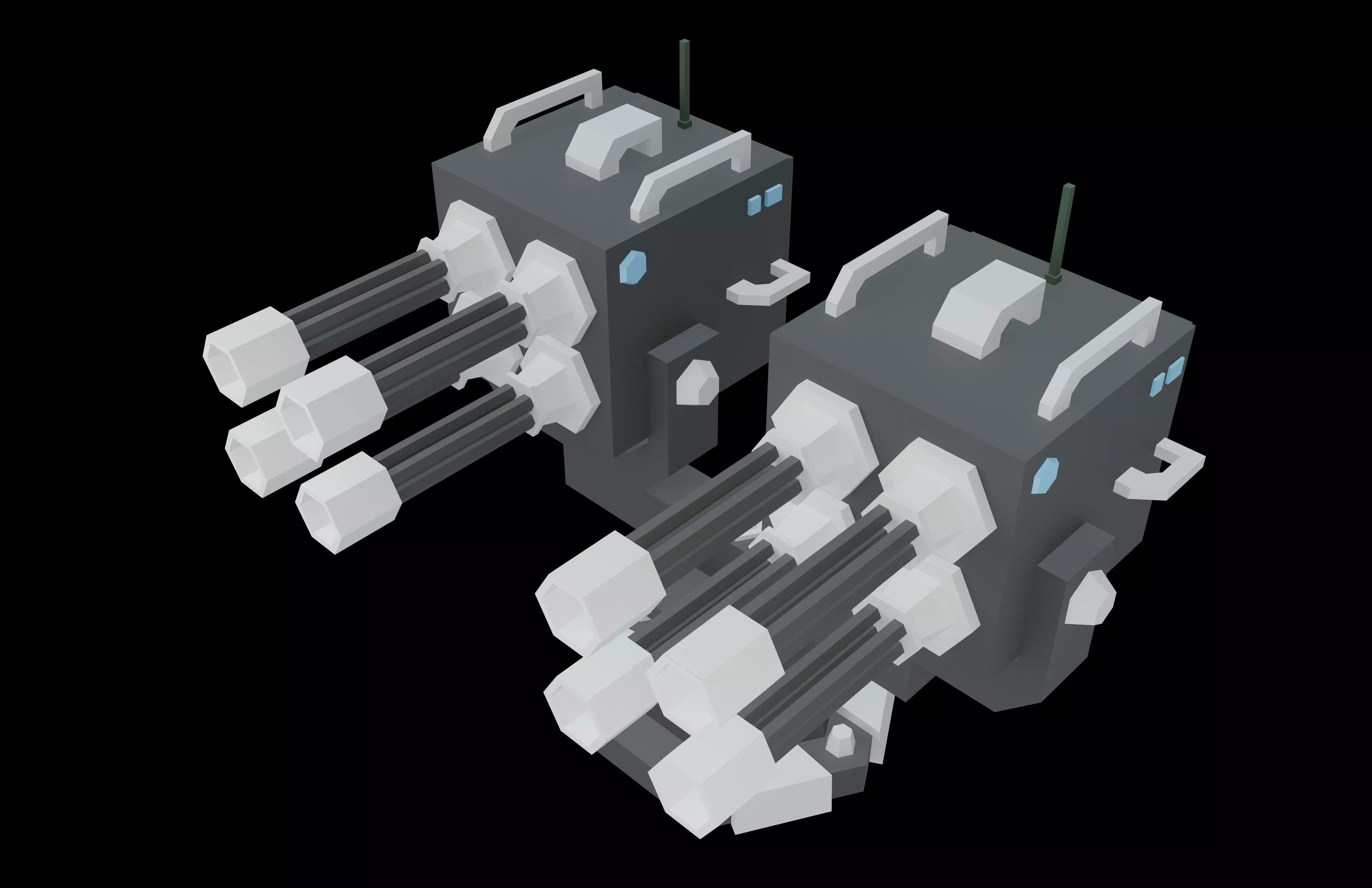 Tower Defence Mechanical v5 002 Low-poly 3D model_2