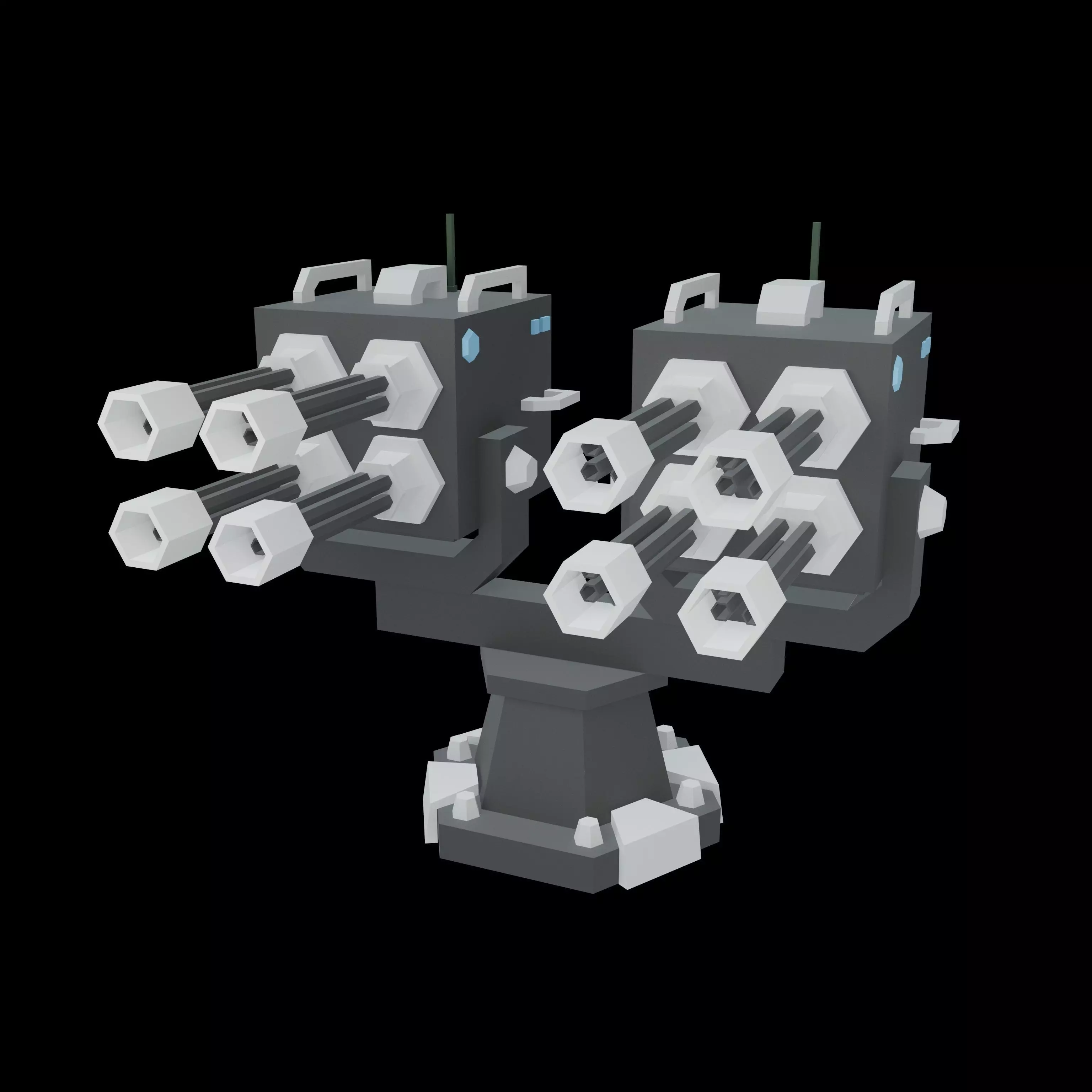 Tower Defence Mechanical v5 002 Low-poly 3D model_0