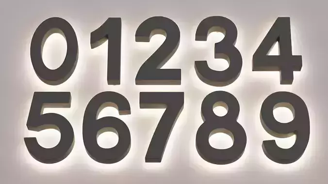 Illuminated Numbers - Light Digits Wall Set