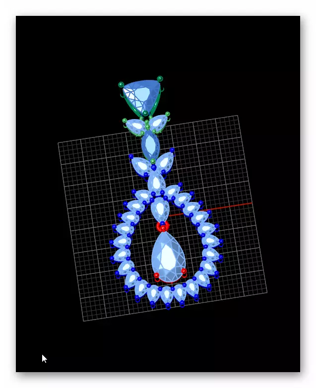 pear and triangle jewelry pendant 3D print model_1