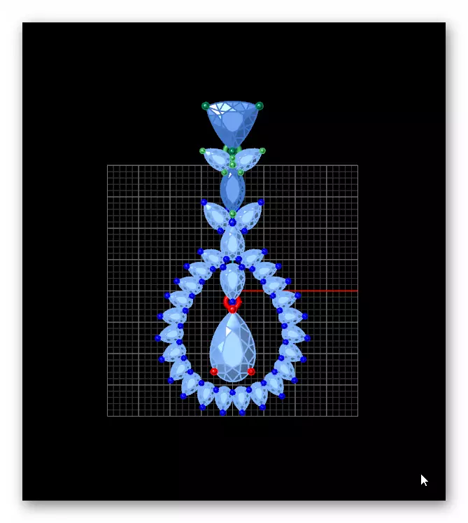 pear and triangle jewelry pendant 3D print model_3