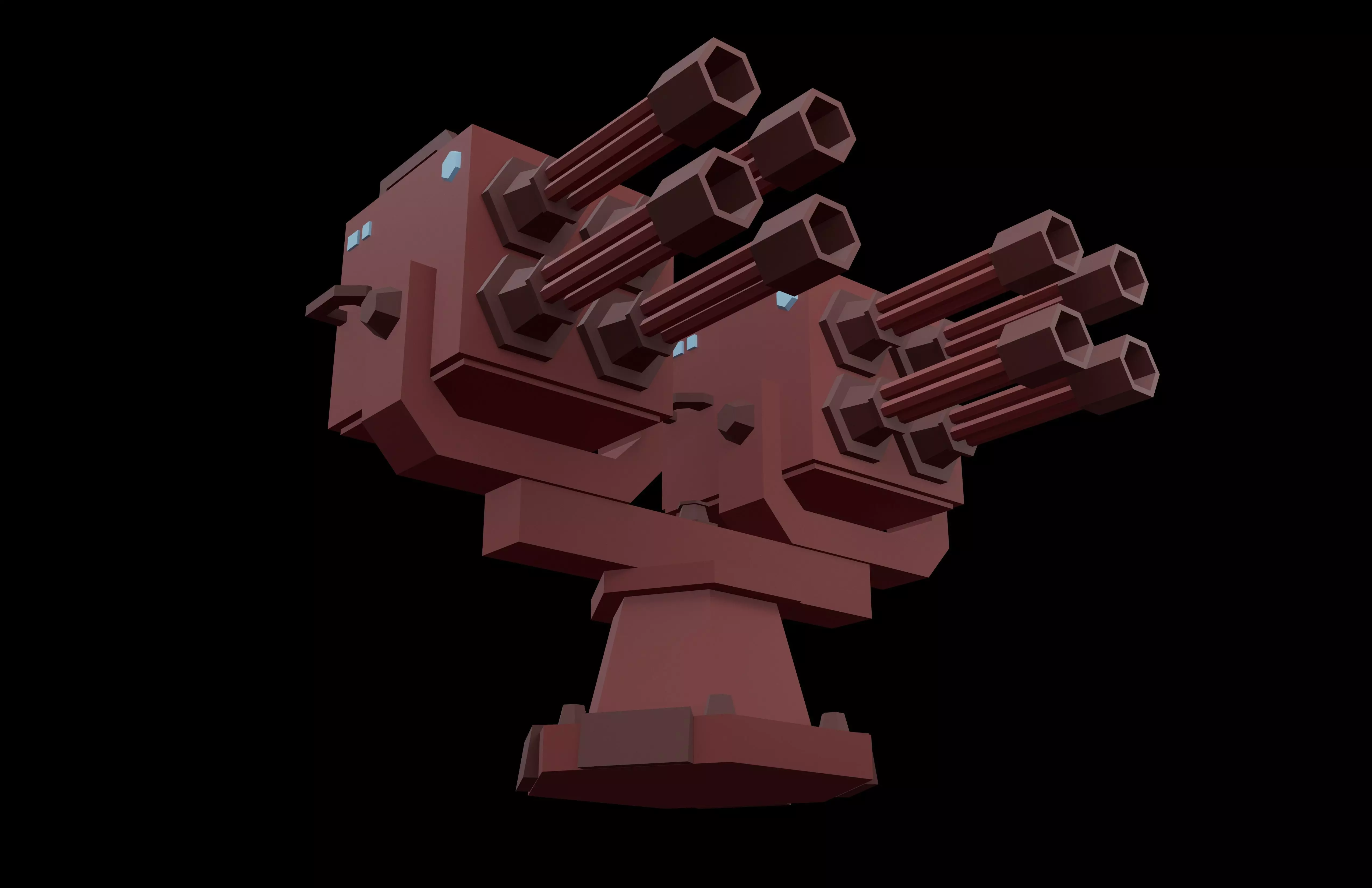 Tower Defence Mechanical v5 003 Low-poly 3D model_3