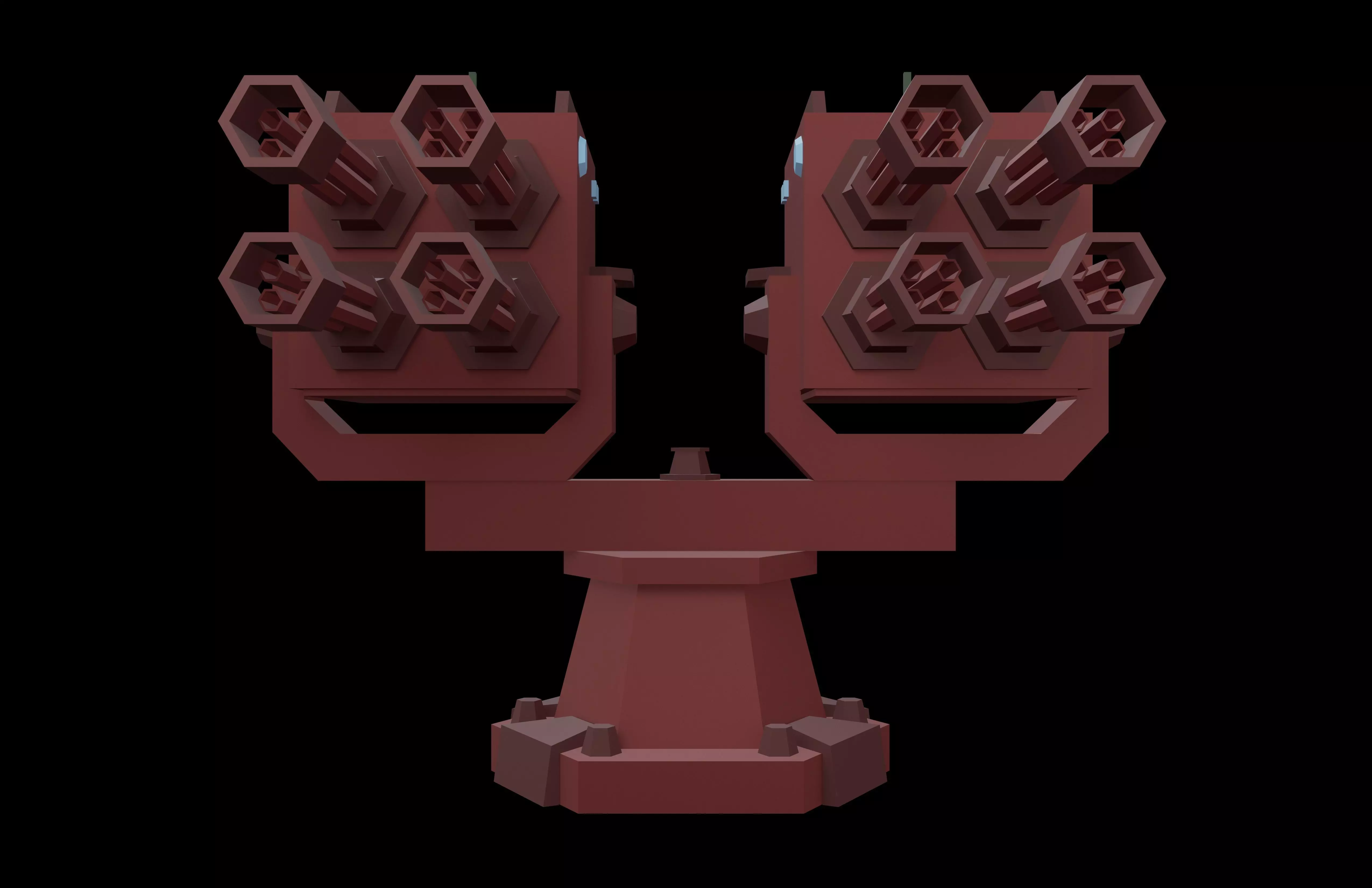 Tower Defence Mechanical v5 003 Low-poly 3D model_1